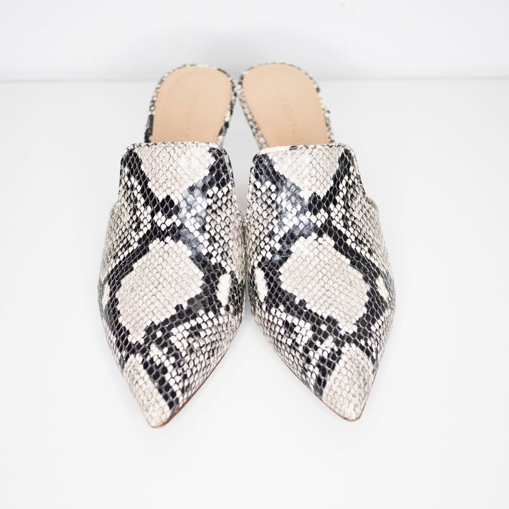 Veronica Beard Pearla Mules Python Snake Embossed… - image 4